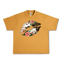 Peanut Butter Cowhide And Flowers Lips Urban Heavy Tee - Bettercallsaul