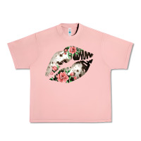 Salmon Cowhide And Flowers Lips Urban Heavy Tee - Bettercallsaul