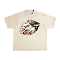 Sandshell Cowhide And Flowers Lips Urban Heavy Tee - Bettercallsaul