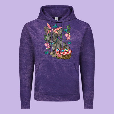 Easter French Bulldog Vintage Hoodie Designed By Ranaportraitstore