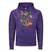 Cloud Purple easter french bulldog Vintage Hoodie - RanaPortraitStore