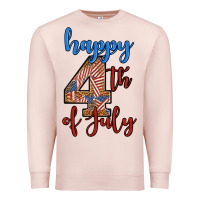 Pale Pink happy 4th of july Premium Sweatshirt - BundleAndBundleShop