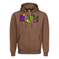 Chestnut mardi gras love Zipper Hoodie - FaDigitalArtStudio