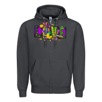 Smoke mardi gras love Zipper Hoodie - FaDigitalArtStudio