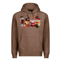 Chestnut Chocolate Love Coffee Cups Premium Hoodie - FaDigitalArtStudio
