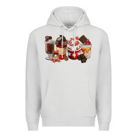Dove Grey Chocolate Love Coffee Cups Premium Hoodie - FaDigitalArtStudio