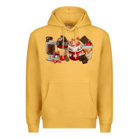 Mustard Chocolate Love Coffee Cups Premium Hoodie - FaDigitalArtStudio