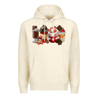 Sandshell Chocolate Love Coffee Cups Premium Hoodie - FaDigitalArtStudio