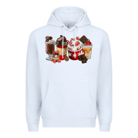 White Chocolate Love Coffee Cups Premium Hoodie - FaDigitalArtStudio
