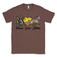 Chestnut peace love zebra Classic Tee - LillyAllenDesigns