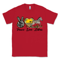 Red peace love zebra Classic Tee - LillyAllenDesigns