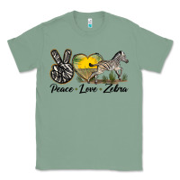 Sage peace love zebra Classic Tee - LillyAllenDesigns