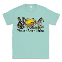 Seafoam peace love zebra Classic Tee - LillyAllenDesigns