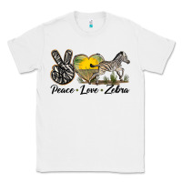 White peace love zebra Classic Tee - LillyAllenDesigns