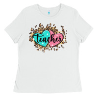 White heart teacher Ladies Tee - MaliasSmallBusiness