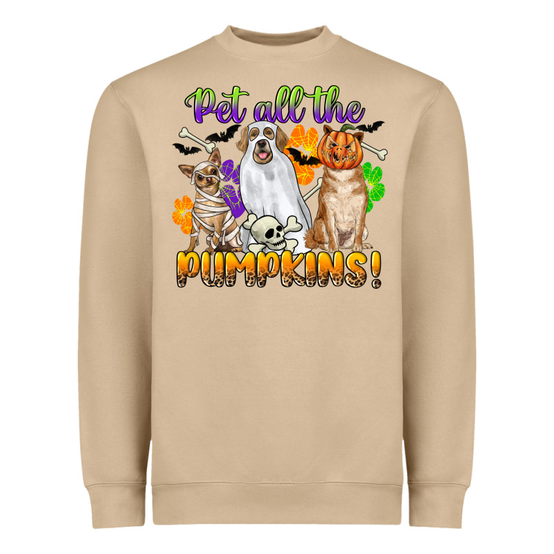 Pet All The Pumpkins Heavyweight Sweatshirt by CowGirlArtShop | Teevron