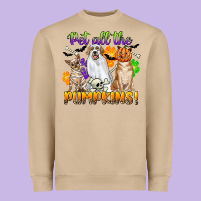 Pet All The Pumpkins Heavyweight Sweatshirt Designed By Cowgirlartshop