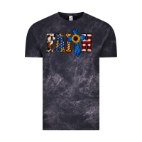 Cloud Black faith  th of july cross Vintage Tee - Jasminsmagicworld