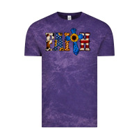 Cloud Purple faith  th of july cross Vintage Tee - Jasminsmagicworld