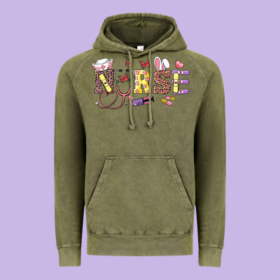 Easter Nurse Vintage Hoodie Designed By Ranaportraitstore