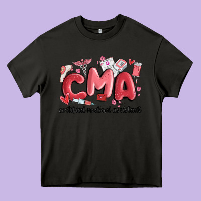 Valentines Day Cma Heavy Core Tee Designed By Maliassmallbusiness