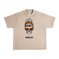 French Oak Brown Glitter, Western Vintage Patterned Mom Skull Urban Heavy Tee - Bettercallsaul