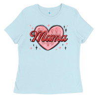 Baby Blue mama valentines Ladies Tee - MaliasSmallBusiness