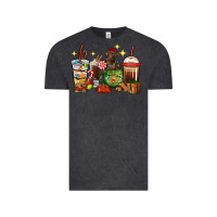 Vintage Black Christmas coffee cups with Labrador Vintage Tee - RanaPortraitStore