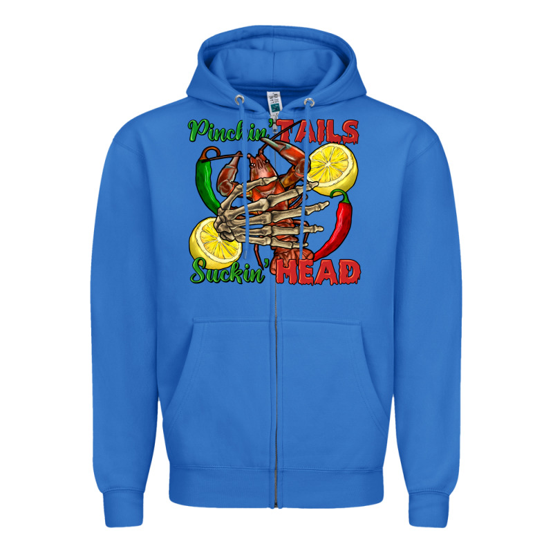 Pinchin' Tails Suckin' Head Crawfish Zipper Hoodie by FaDigitalArtStudio | Teevron