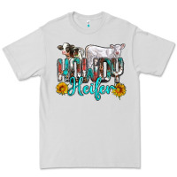 Dove Grey western howdy heifer Premium Tee - NancyCooperArtShop