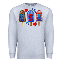Heather Grey usa popsicles Premium Sweatshirt - BundleAndBundleShop