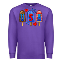 Purple usa popsicles Premium Sweatshirt - BundleAndBundleShop