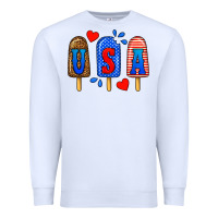 White usa popsicles Premium Sweatshirt - BundleAndBundleShop