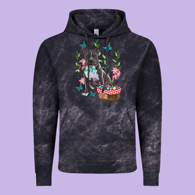 Easter Pitbull Vintage Hoodie Designed By Ranaportraitstore