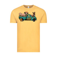 Vintage Mustard farm animals truck Vintage Tee - Jasminsmagicworld