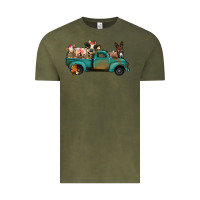Vintage Olive farm animals truck Vintage Tee - Jasminsmagicworld
