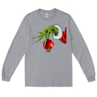 Heather Grey Christmas Character Long Sleeve Tee - NancyCooperArtShop