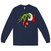Navy Christmas Character Long Sleeve Tee - NancyCooperArtShop