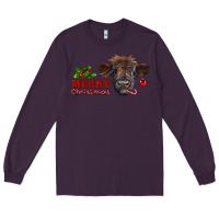 Plum Merry Christmas Calf Long Sleeve Tee - RanaPortraitStore