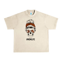 Sandshell Western Brown Glitter Cowhide Patterned Mom Skull Urban Heavy Tee - Bettercallsaul
