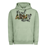 Pigment Oil Green proud Army mom Urban Hoodie - CowhideDigitalArt