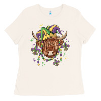 Bone mardi gras cow Ladies Tee - MaliasSmallBusiness