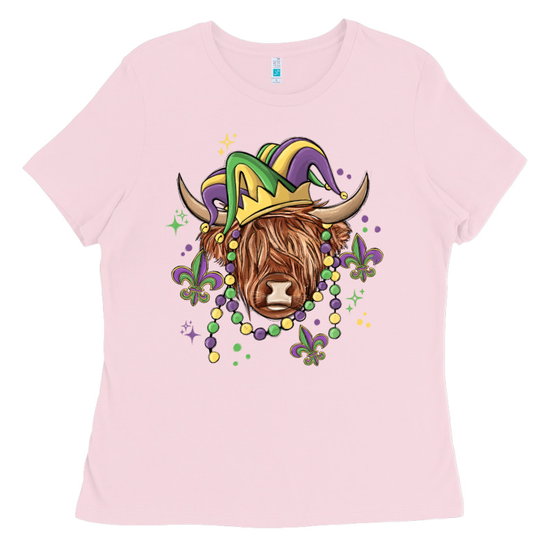Mardi Gras Cow Ladies Tee by MaliasSmallBusiness | Teevron