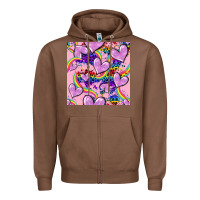 Chestnut pride heart seamless pattern Zipper Hoodie - FaDigitalArtStudio
