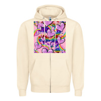 Sandshell pride heart seamless pattern Zipper Hoodie - FaDigitalArtStudio