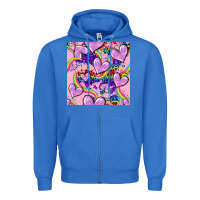 True Royal pride heart seamless pattern Zipper Hoodie - FaDigitalArtStudio