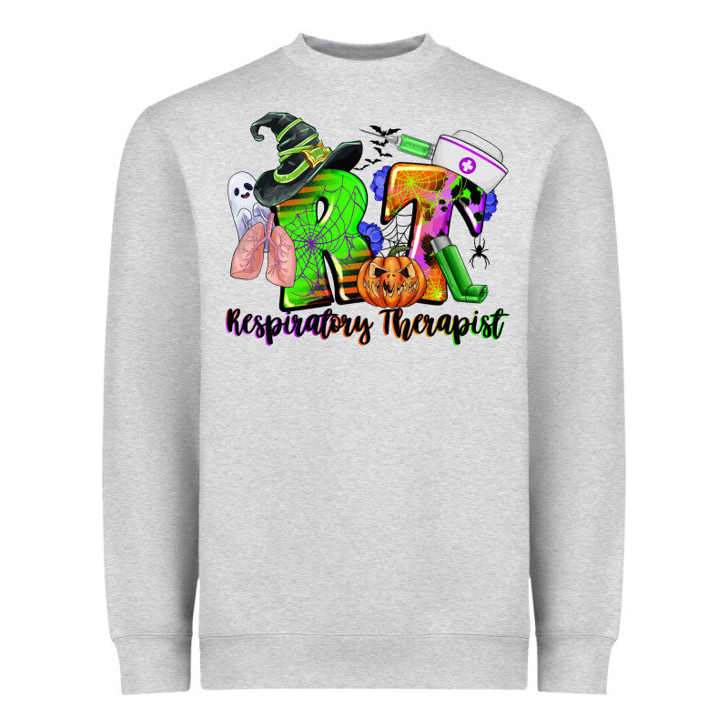 Rt Respiratory Therapist Halloween Heavyweight Sweatshirt by CowGirlArtShop | Teevron