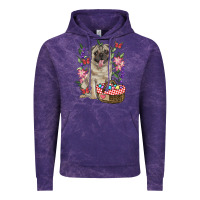 Cloud Purple Easter pug Vintage Hoodie - RanaPortraitStore