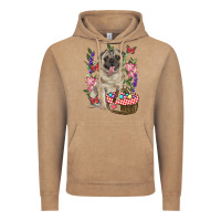 Vintage Coffee Easter pug Vintage Hoodie - RanaPortraitStore