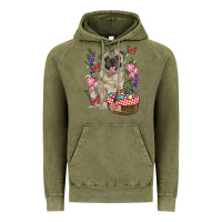 Vintage Olive Easter pug Vintage Hoodie - RanaPortraitStore